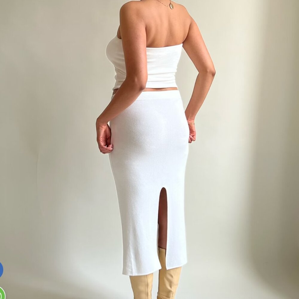 Djerf Avenue Midi Tube Skirt Sugar XS